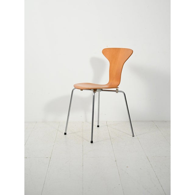 Wood Mosquito Chairs by Arne Jacobsen for Fritz Hansen, 1968, Set of 4 For Sale - Image 7 of 11