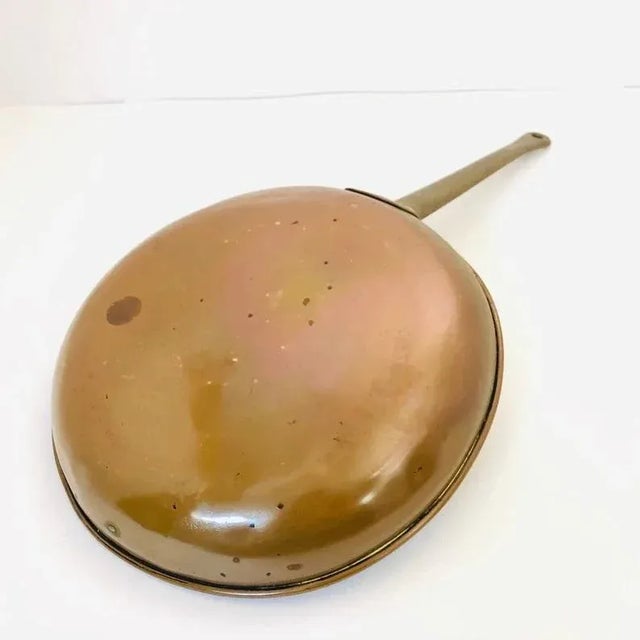Metal Early 1900s French Copper Saute Frying Pan For Sale - Image 7 of 11