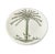 Hand-Painted Palm Tree Dinner Plate For Sale - Image 4 of 5
