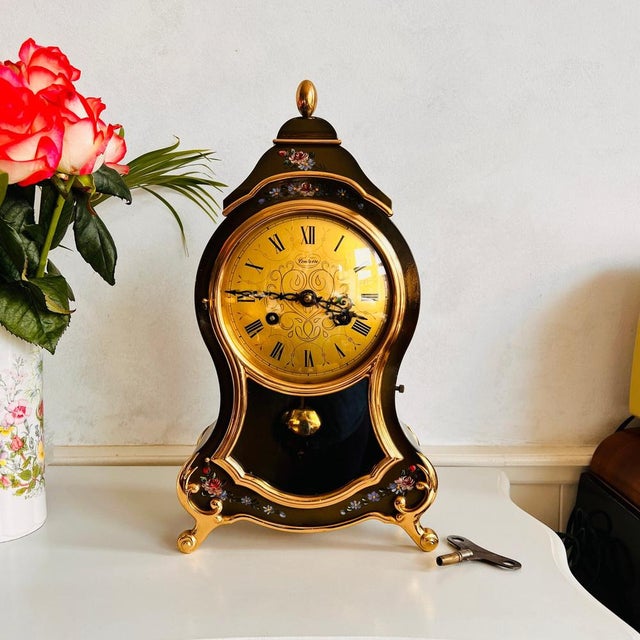 Mantel Clock with Pendulum For Sale - Image 10 of 10