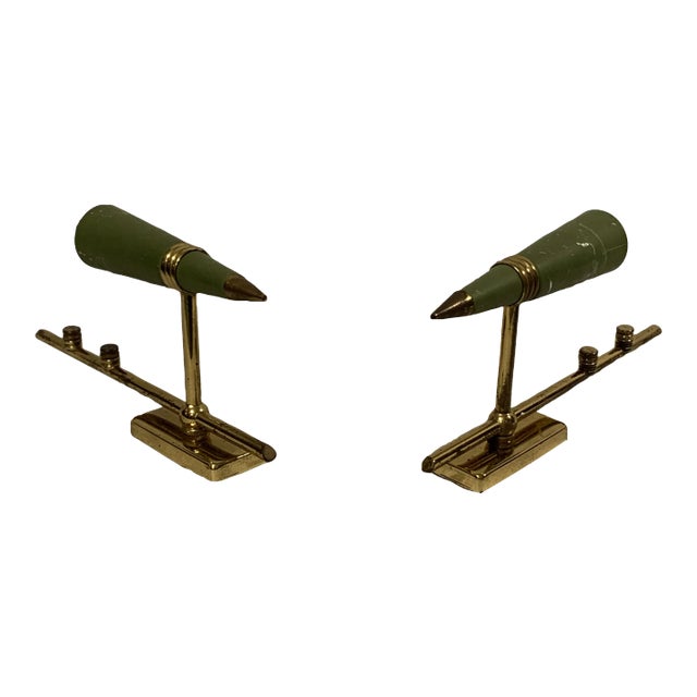 Mid-Century Brass Cone Wall Sconces, Set of 2 For Sale