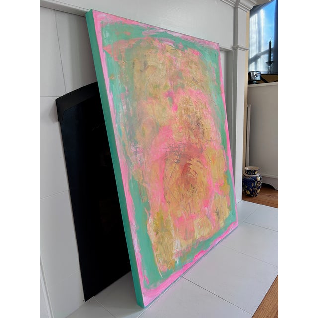 Yellow Spring Fusion, Bold Contemporary Acrylic Abstract Painting by Stephen Remick For Sale - Image 8 of 11