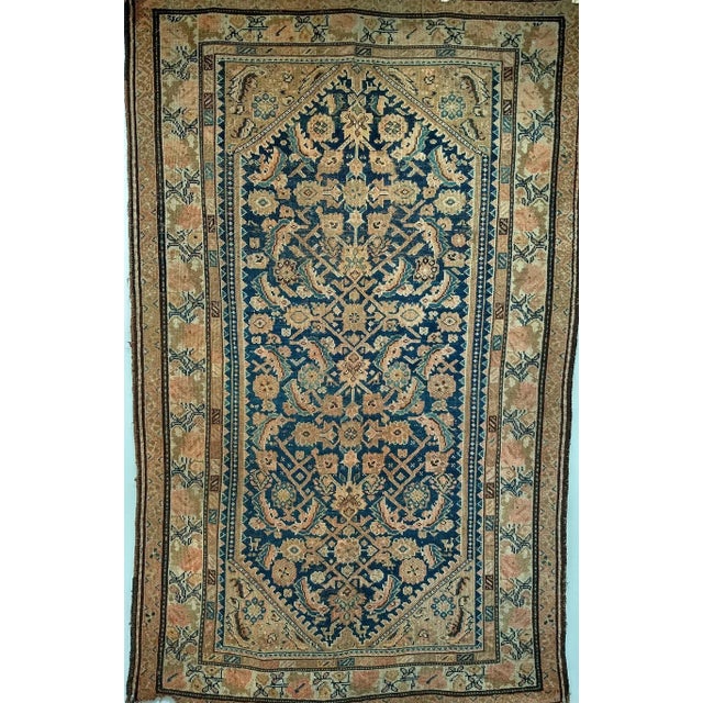 4′ x 6′ 4″ e Persian Malayer in an allover Herati design area rug from the late 19th Century. The Malayer rug has an...