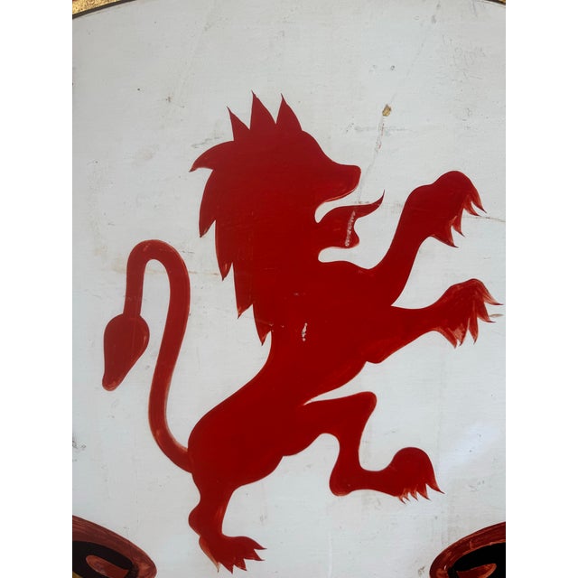 Vintage Two-Sided Wooden Trade Sign for Lion Yachts For Sale In Providence - Image 6 of 11