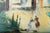 Mid-Century Modern Vintage Framed Venice Gondola & Architectural Ruins Oil Painting Signed “Brunetti” For Sale - Image 3 of 14