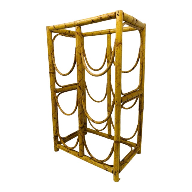 Late 20th Century Bamboo Wine Rack For Sale