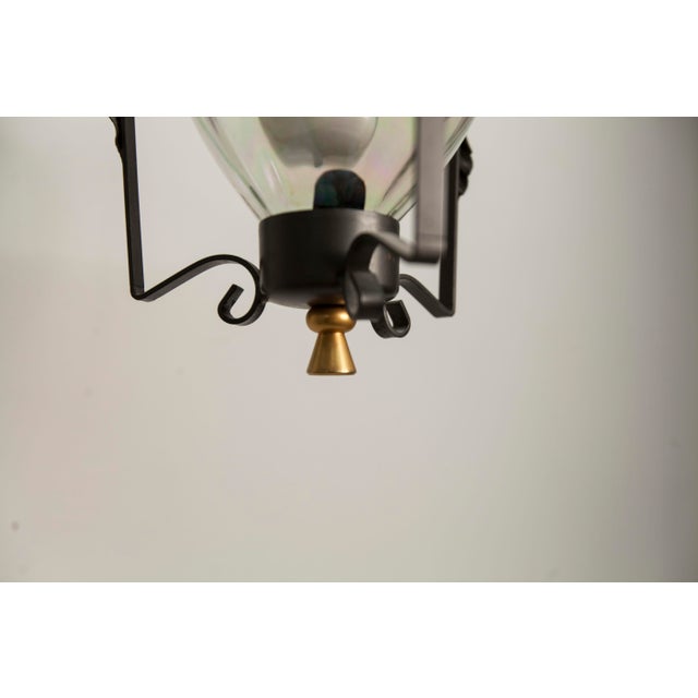 Lantern-Style Ceiling Light in Pearlescent Glass, 1960s For Sale - Image 9 of 12
