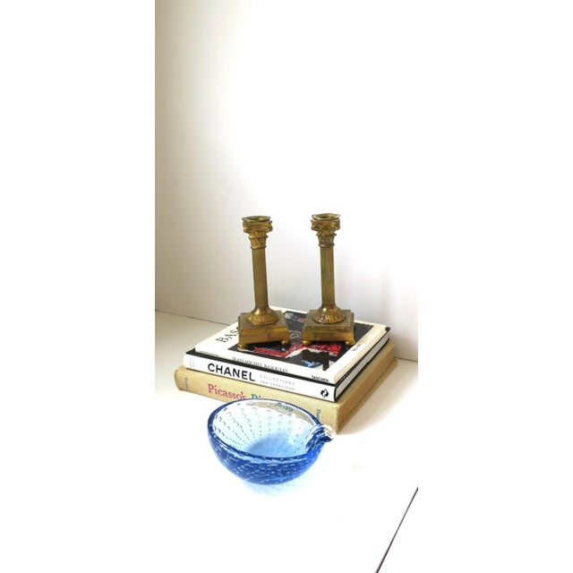 Mid 20th Century Italian Murano Blue Art Glass Bowl or Ashtray For Sale - Image 5 of 13