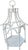 Bunny Williams Home Large White Faux Bamboo Tole Metal Chinoiserie Pagoda Lantern & Centerpiece, 20" For Sale - Image 4 of 10