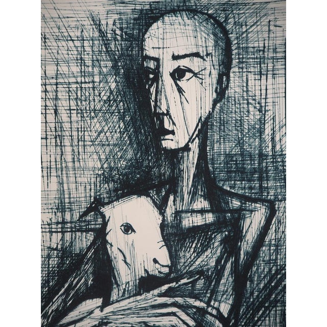 Mid-Century Modern Bernard Buffet, Apocalypse, Saint Jean in Lamb, 1961, Original Engraving For Sale - Image 3 of 7