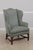 Chippendale Pair of Kittinger Williamsburg High Back Wing Chairs For Sale - Image 3 of 18