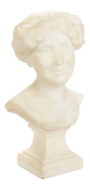 Early 20th Century Art Deco Carved Marble Bust of Woman by Paul Philippe
