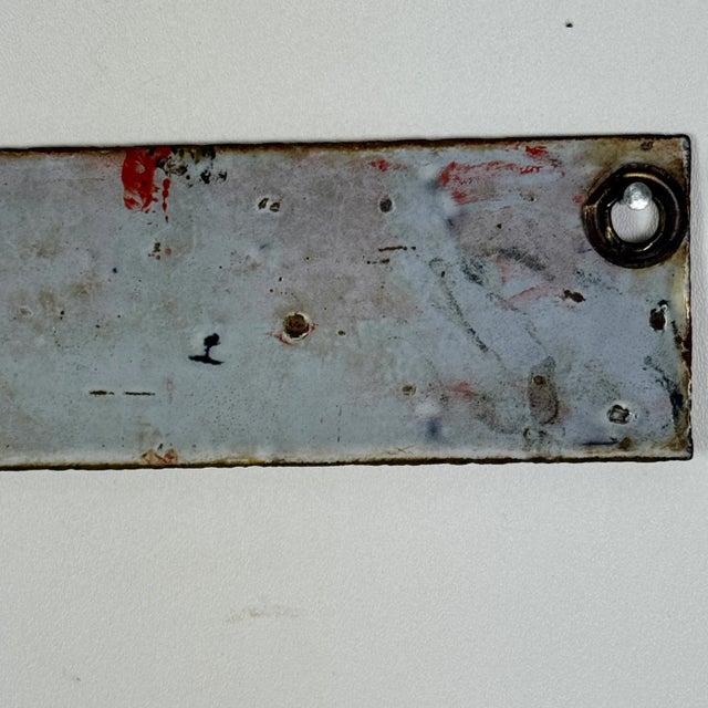 Red Vintage Mid 20th Century Porcelain Sign of a "Ransome" Company in Bright Red For Sale - Image 8 of 8