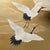 Gold Leaf Japanese Style Hand-Painted Crane Wall Panels (Set of 4) For Sale - Image 4 of 8