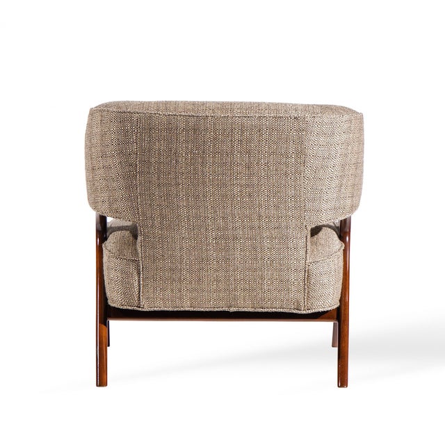 Ward Bennett Mid Century Sculptural Walnut Lounge Chairs - Pair For Sale - Image 9 of 12