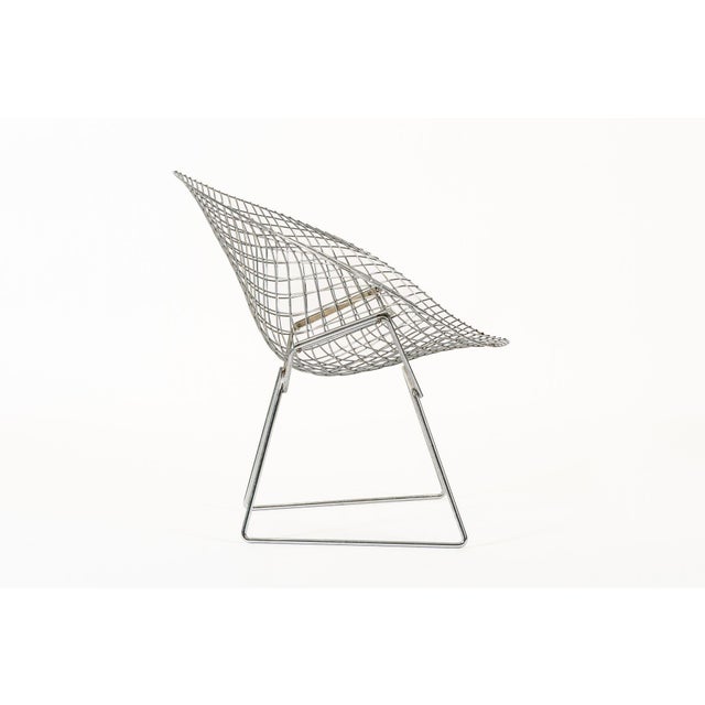 Harry Bertoia Mid Century Silver Diamond Wire Lounge Chair by Harry Bertoia for Knoll For Sale - Image 4 of 15