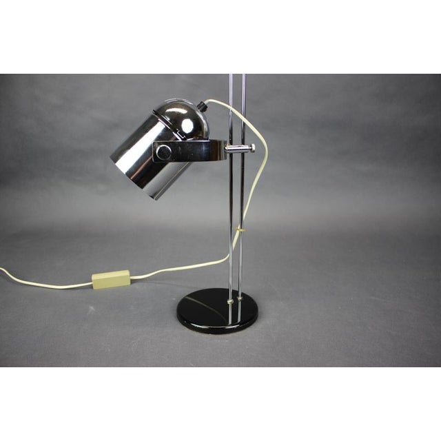 Metal Mid-Century Adjustable Table Lamp attributed to Stanislav Indra, Czechoslovakia, 1960s For Sale - Image 7 of 12