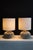 Unusual pair of Charlotte Perriand influence lava lamps,The bases are lava,texture and porous surface. Mix of chacoal...