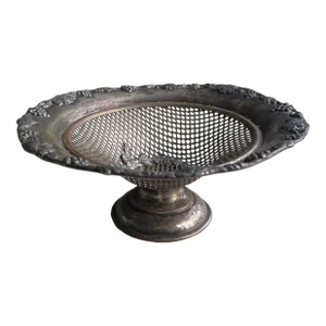 Vintage Sheffield l.b.s. Co. Silver Plated Grapevine Design Compote