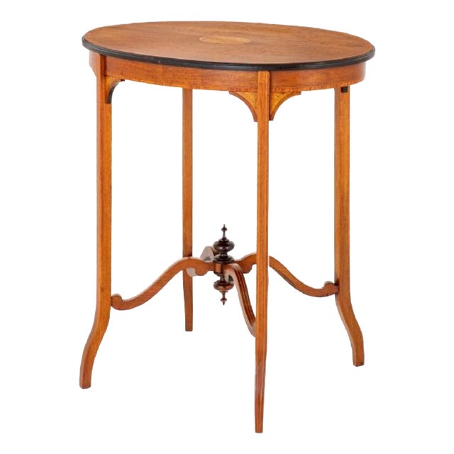 Sheraton Occasional Table in Mahogany Inlay, 1890s For Sale
