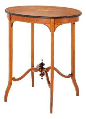 Sheraton Occasional Table in Mahogany Inlay, 1890s