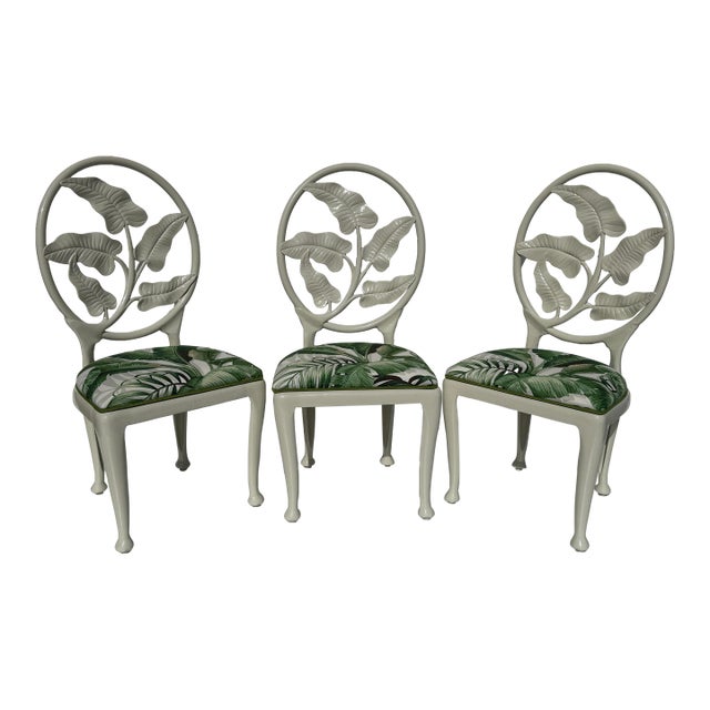1960s Set of Aluminum Tropical Patio Chairs, 8 Pieces For Sale
