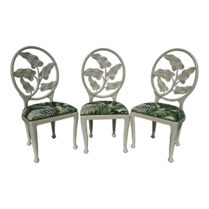 1960s Set of Aluminum Tropical Patio Chairs, 8 Pieces