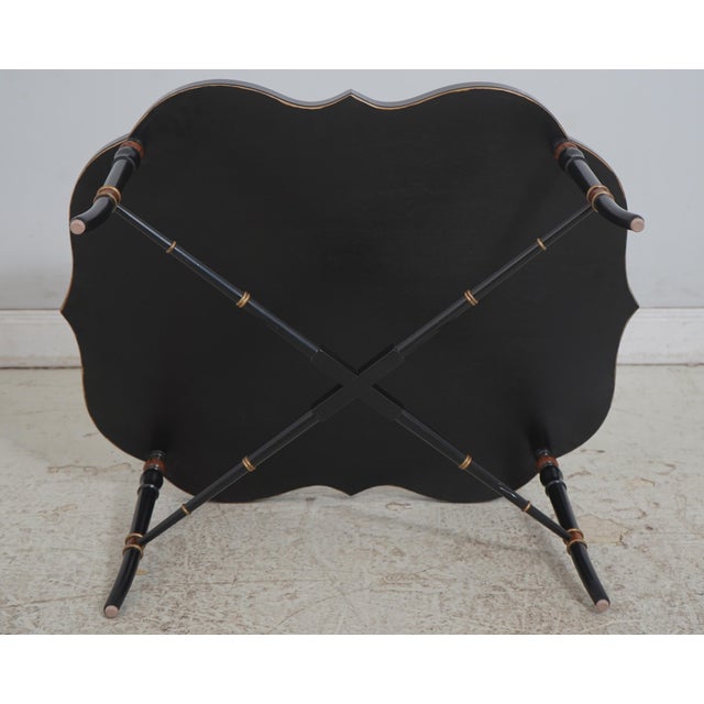 Maitland Smith Paint Decorated Carved & Gilt Tray Top Cocktail Coffee Table For Sale - Image 14 of 14