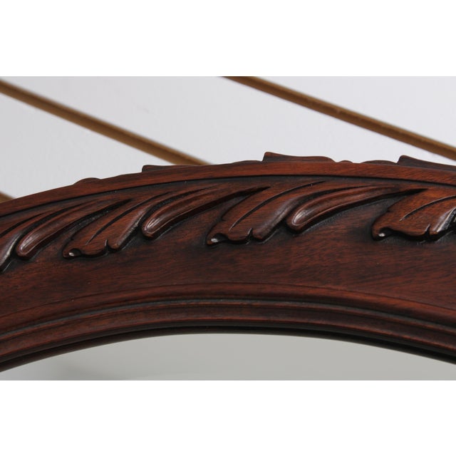 Wood Henkel Harris Mahogany Arch Top Wall Mirror For Sale - Image 7 of 13