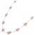 10.7 Carat Pink Sapphire Station Chain Necklace in 18k Gold by VRJewels For Sale