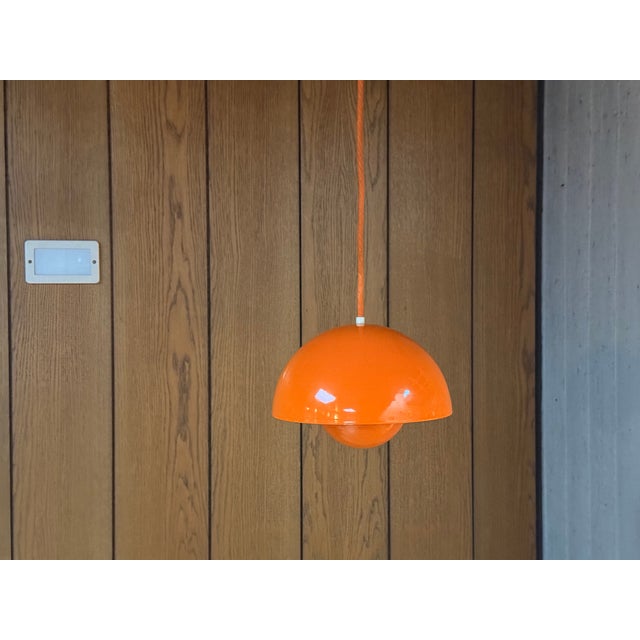 Metal Flower Pot Pendant Lamp by Verner Panton for Louis Poulsen, Denmark, 1960s For Sale - Image 7 of 14