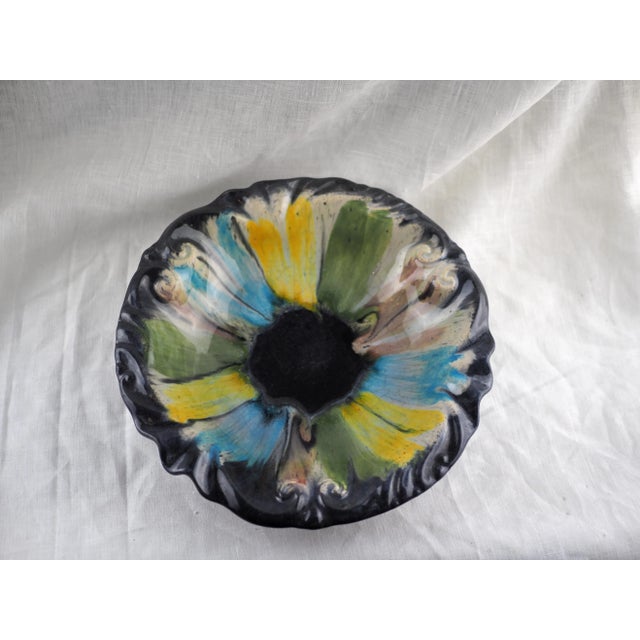 1970s German Fat Lava Fruit Bowl With Baroque Shape and Pastel Colours, West Germany For Sale - Image 4 of 11