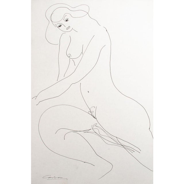 Norman Carton Nude Woman Ink on Paper, 6 For Sale In New York - Image 6 of 8