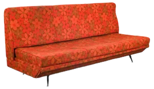 Vintage Italian Orange Sofa, 1960s