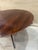 Cinnamon Fantastic Rosewood Grain Attributed to Florence Knoll 1960s 54” Circular Dining Conference Table For Sale - Image 8 of 12