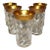 1920s Vintage Gilt Rim Wine Stems- Set of 5 For Sale