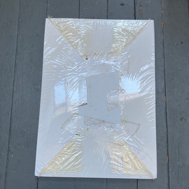 Abstract 1980’s Original Wayne Cunningham Abstract Painting/Collage For Sale - Image 3 of 3