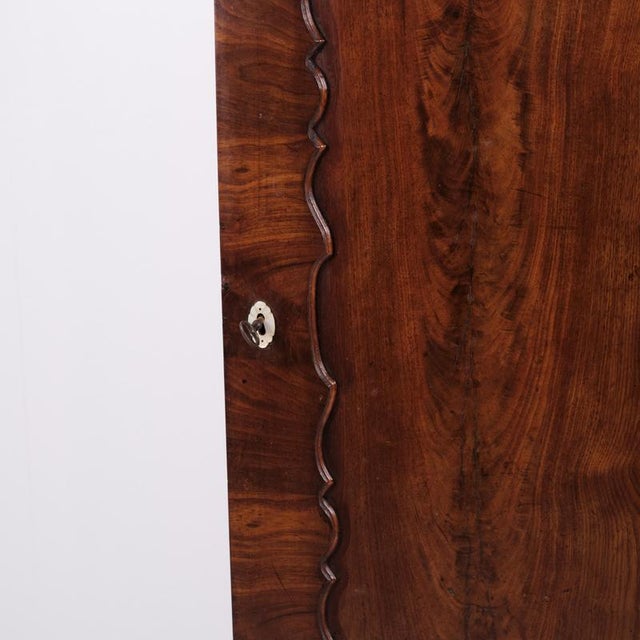 Antique Hand-Polished Mahogany Silverware Cabinet with Lion Feet, 1860s For Sale - Image 6 of 13