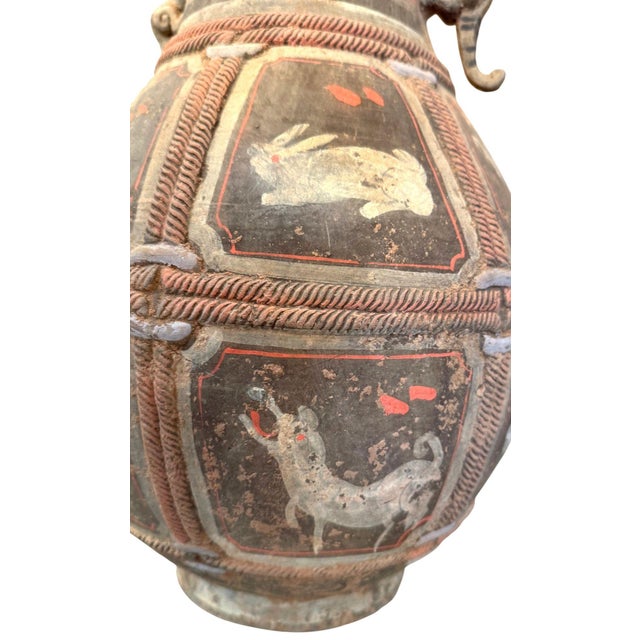 Ancient Chinese Zhou Dynasty Zodiac Pottery Vase, 500–200 Bc. For Sale - Image 11 of 18