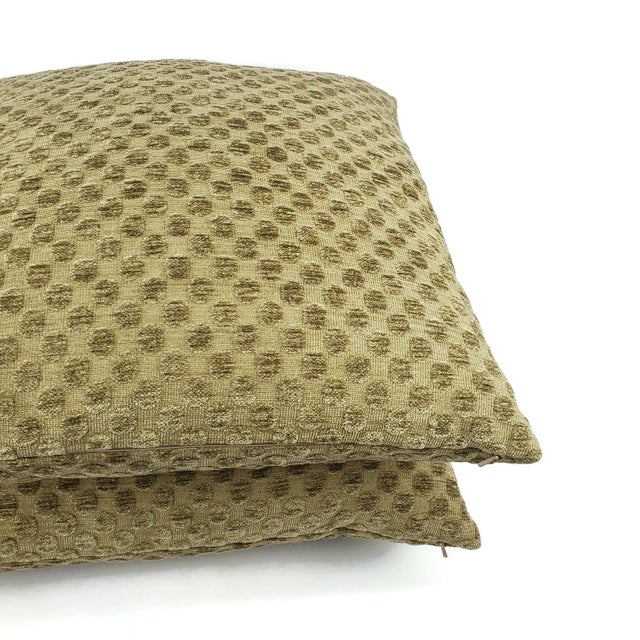 2020s Contemporary Brown Polka Dot Chenille Pillow Cover For Sale - Image 5 of 6