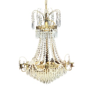 Vintage Swedish Empire Style Chandelier, 1950s For Sale