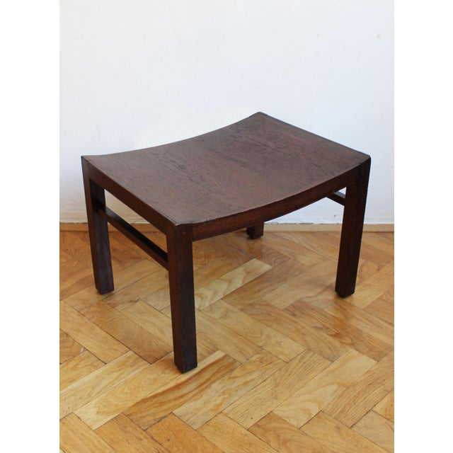 Vintage Czechoslovak Wooden Saddle Stool, 1960s For Sale - Image 4 of 9
