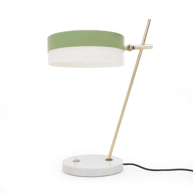 Mid-Century Modern Vintage Table Lamp in Marble and Brass from Stilux, 1950s from Stilux Milano For Sale - Image 3 of 14