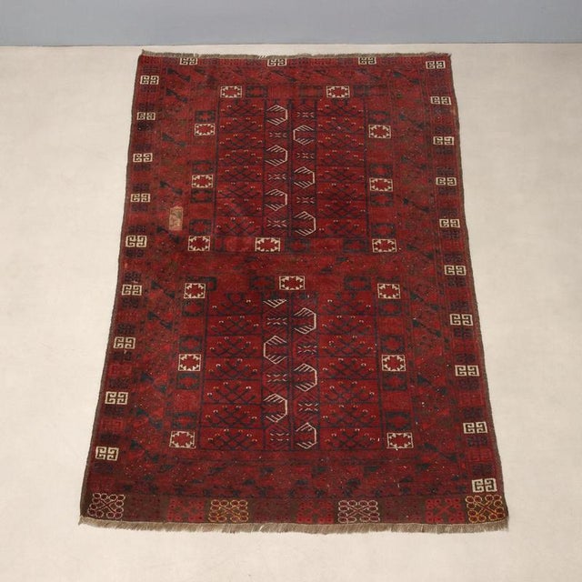 Middle Eastern Bukhara Rug in Wool For Sale - Image 3 of 8