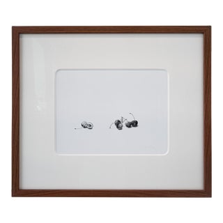 Pointillism Drawing by Iowan Artist Anna Flickinger Titled Halved For Sale