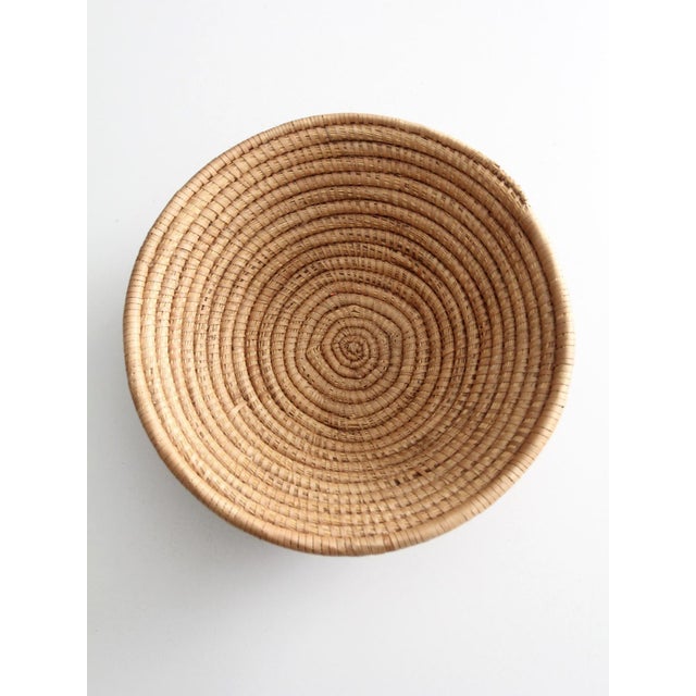 Wood Vintage Hand-Coiled Basket Bowl For Sale - Image 7 of 10