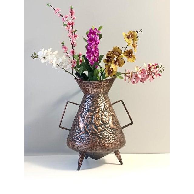 1960s Vintage Copper Umbrella Stand attributed to Angelo Bragalini, Italy, 1960s For Sale - Image 5 of 15