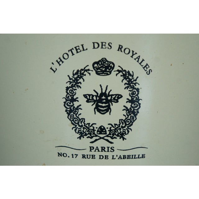 Mid 20th Century l'Hotel Des Royales Paris France Bumblebee Enameled Champagne Ice Bucket For Sale - Image 9 of 11