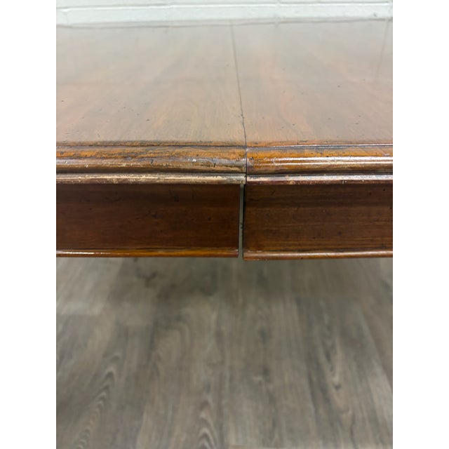 Vintage Queen Anne Style Oval Walnut Dining Table For Sale In Kansas City - Image 6 of 10