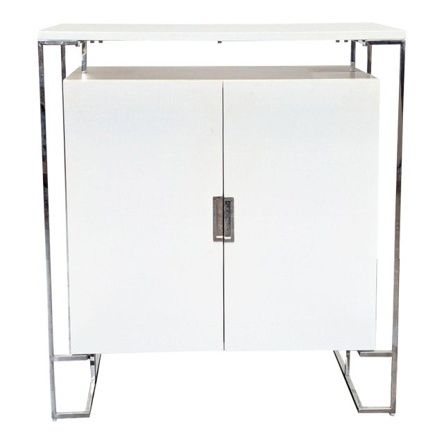 West Elm Baron Deco Bar Cabinet For Sale